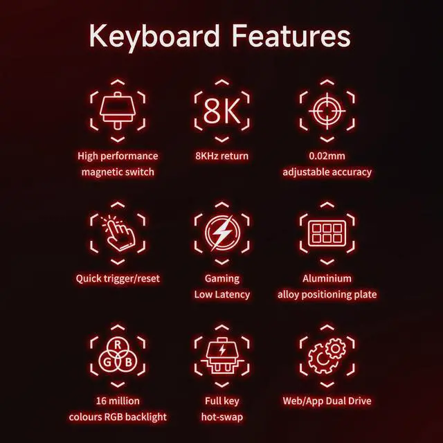 Alt view image 3 of 7 - AJAZZ AK680 MAX Wired Gaming Mechanical Keyboard Full-Key Hot-Swappable Custom RGB backlight Mechanical Keyboard