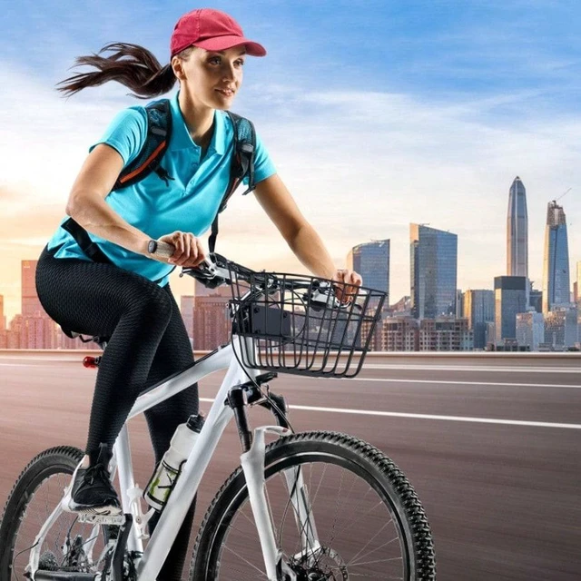 Alt view image 6 of 7 - Sturdy steel front bicycle basket with fixed bracket, anti-rust design, suitable for installation at the front of electric bicycles, compatible with most children's and adult bicycles on the market