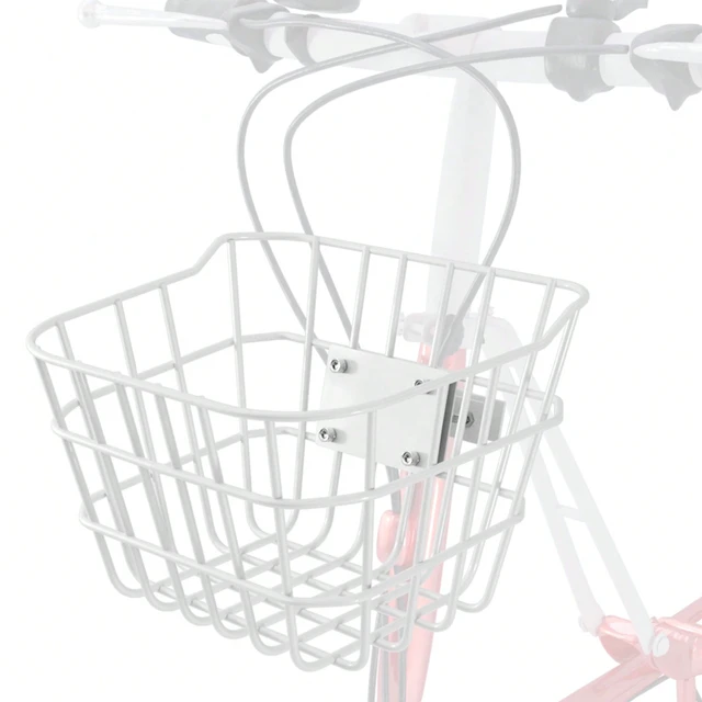 Alt view image 7 of 7 - Sturdy Steel Front Bicycle Basket With Fixed Bracket, Anti-Rust Design, Suitable For Installation At The Front Of Electric Bicycles, Compatible With Most Children's And Adult Bicycles On The Market