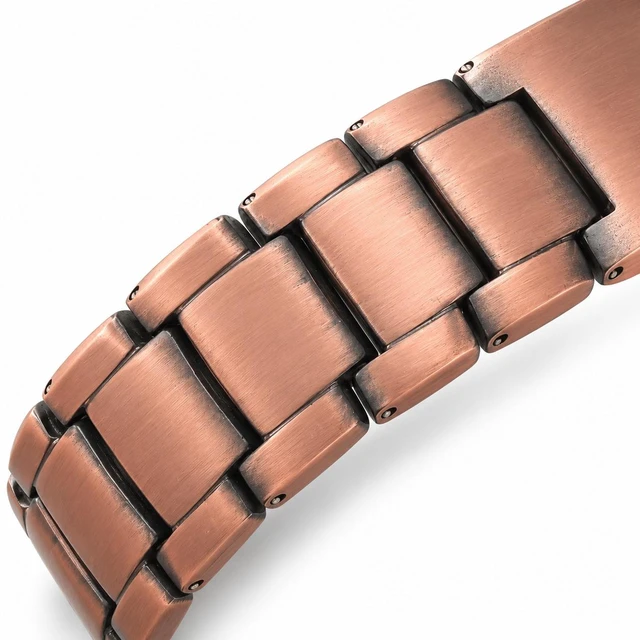 Alt view image 4 of 6 - Men's Vintage Copper Magnetic Bracelet, Engraved Lord's Prayer Cross Bible Verse Wristband, Adjustable Religious Faith Jewelry Gift for Christian Men