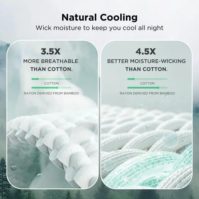 Alt view image 3 of 7 - Cooling Cotton Waffle King Size Blanket - Lightweight Breathable Summer Blanket of Rayon Derived from Bamboo for Hot Sleepers, Luxury Throws for Bed, Couch and Sofa, Light Brown, 104x90 Inches