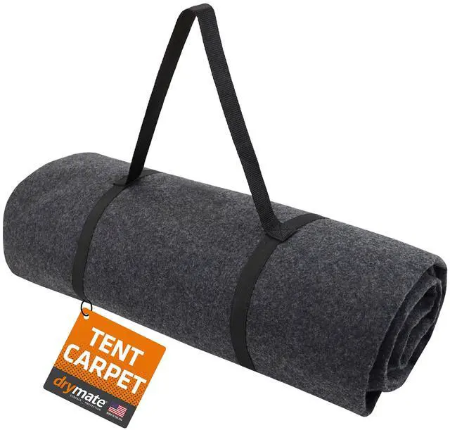 Main image of Tent Carpet Mat, Protective Waterproof Liner Keeps You Warm & Dry, Camping Floor Rug Accessory (7'4" x 8'4"), Durable, Lightweight, Soft & Comfortable, Trimmable Material (USA Made) (Charcoal)