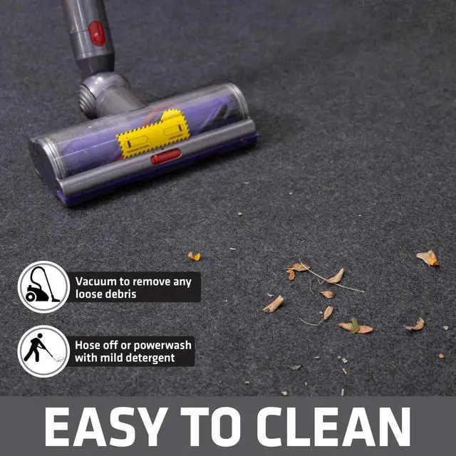 Alt view image 7 of 7 - Tent Carpet Mat, Protective Waterproof Liner Keeps You Warm & Dry, Camping Floor Rug Accessory (7'4" x 8'4"), Durable, Lightweight, Soft & Comfortable, Trimmable Material (USA Made) (Charcoal)