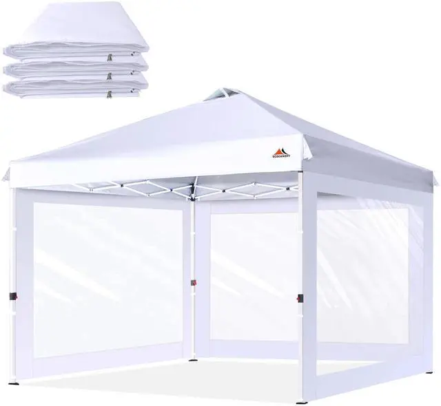 Main image of Clear Window Sidewall for 10x10 Canopy Frame, 3 Pack Sunwalls Only,(White)