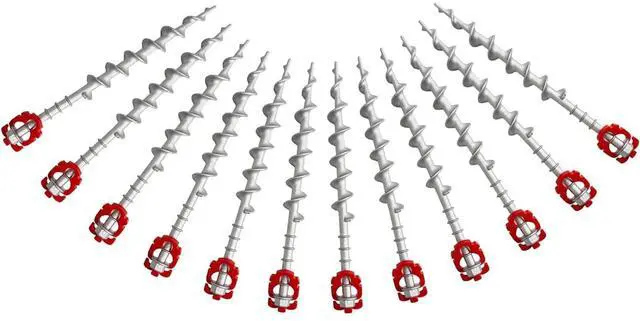 Main image of 12 Pcs 12" Aluminum Ground Anchors, Tent Stakes Heavy Duty for Swing Set Anchors Screw in Kit for Tents, Canopies, Sheds,Amusement Facilities,Swing Sets Outdoor