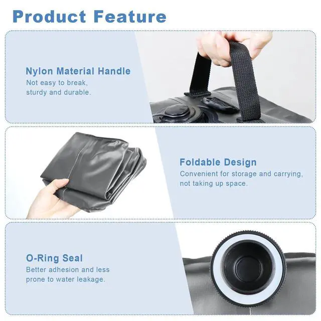 Alt view image 3 of 6 - 4 Pack Canopy Water Weight Bag, 220 LBS Water Tent Weights Set of 4 Leg Weights for Gazebo, Pop Up Canopy, Canopies, Tent (Grey 25L)