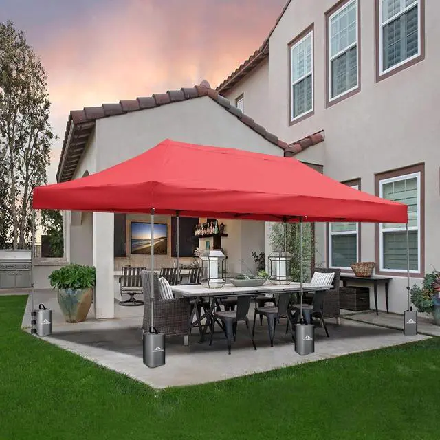 Alt view image 5 of 6 - 4 Pack Canopy Water Weight Bag, 220 LBS Water Tent Weights Set of 4 Leg Weights for Gazebo, Pop Up Canopy, Canopies, Tent (Grey 25L)