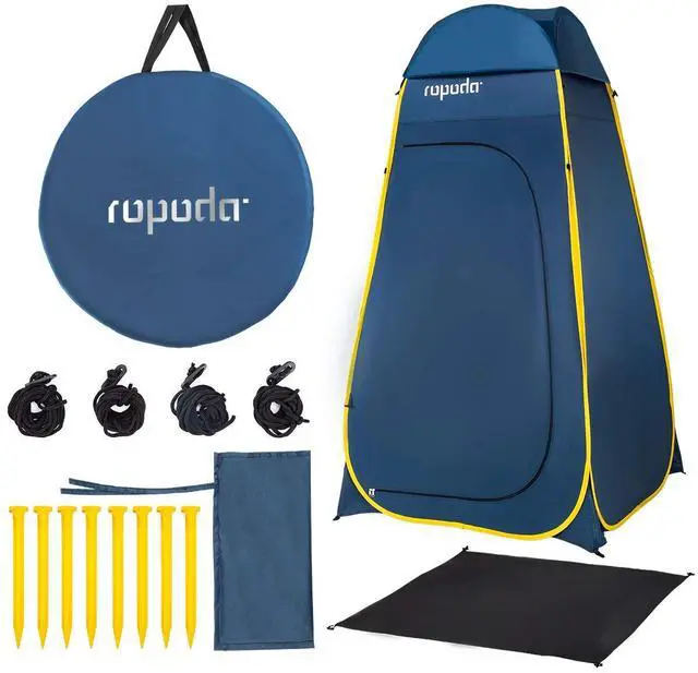 Main image of Pop Up Tent 83" x 48" x 48" Upgrade Privacy Tent, Porta-Potty Changing Portable Changing Room Includes 1 Removable Bottom,8 Stakes,1Removable Rain Cover,1 Carrying Bag