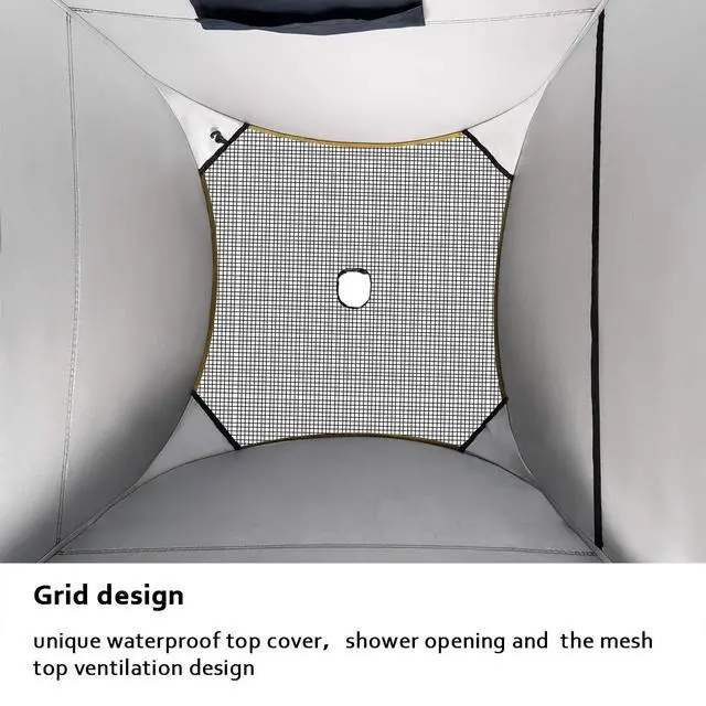 Alt view image 5 of 7 - Pop Up Tent 83" x 48" x 48" Upgrade Privacy Tent, Porta-Potty Changing Portable Changing Room Includes 1 Removable Bottom,8 Stakes,1Removable Rain Cover,1 Carrying Bag
