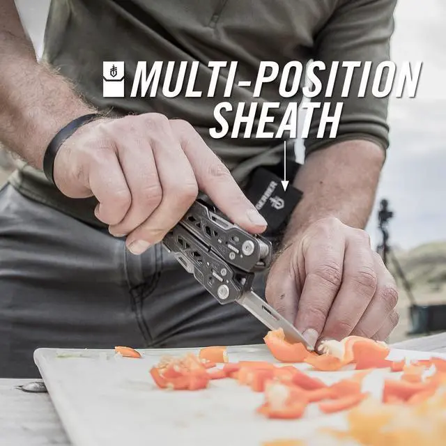 Alt view image 7 of 7 - Gear Truss 17-in-1 EDC Needle Nose Pliers Multi tool - includes Pocket Knife, Screwdriver, and Bottle Opener Accessories - Gifts for Men, Fishing and Camping Gear - Gray with Standard Sheath