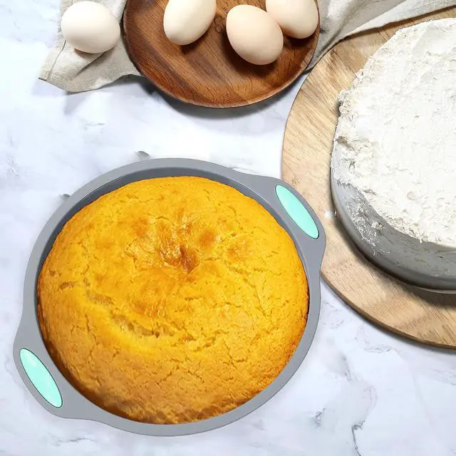 Alt view image 2 of 7 - 54 Pieces Silicone Baking Pans Set, 10 Silicone Cake Molds, Loaf Pan and Muffin Pans, Non-Stick Baking Cup, with Measuring Cups and Spoons Set, Grey