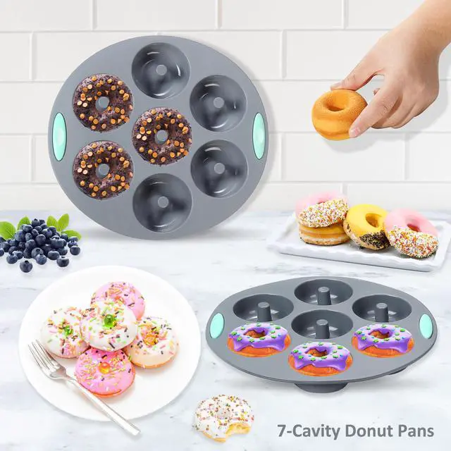 Alt view image 3 of 7 - 54 Pieces Silicone Baking Pans Set, 10 Silicone Cake Molds, Loaf Pan and Muffin Pans, Non-Stick Baking Cup, with Measuring Cups and Spoons Set, Grey