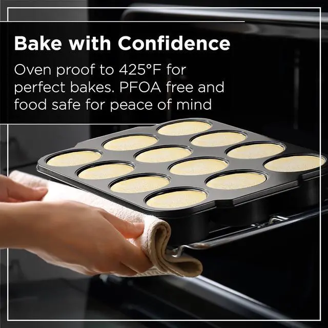 Alt view image 4 of 7 - Pro Mini Cheesecake Pan - Nonstick Carbon Steel, Removable Bottom, 12 Cup, 3-Inch, Easy Clean, PFOA-Free