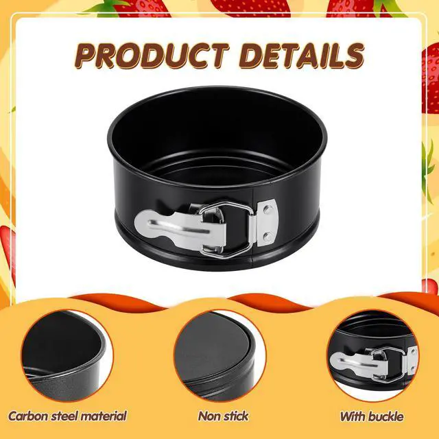 Alt view image 3 of 6 - 4 Inch Springform Pan for Baking Mini Cheesecake Pans with Removable Bottom Nonstick Leakproof Round Cake Mold Spring Form Molds for Mini Cheesecake Pizza and Quiches(Black,25 Pcs)