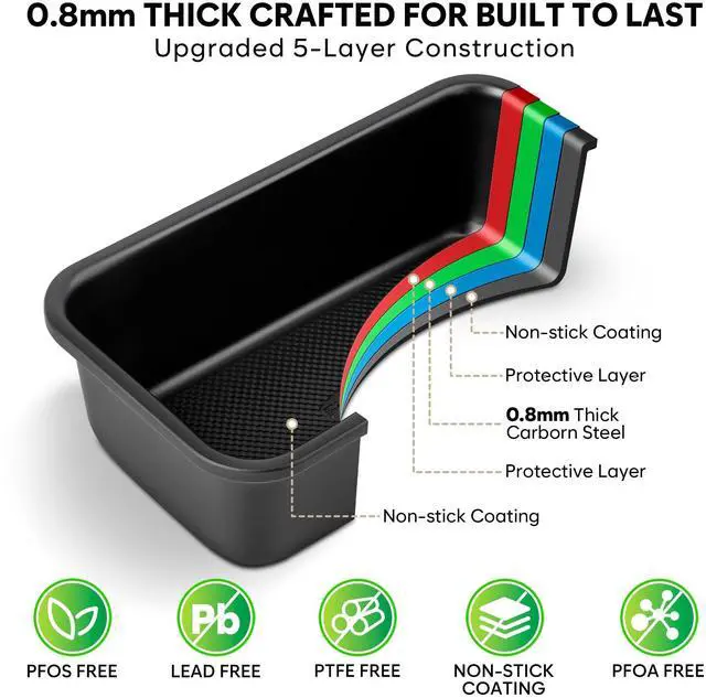 Alt view image 3 of 7 - 10-Piece Nonstick Baking Pan Set, 0.8MM Thick Stackable Bakeware Sets Including Cookie Sheets for Baking, Cooling Rack, Muffin Pan, Cake Pan, Pizza Pan, Loaf Pan