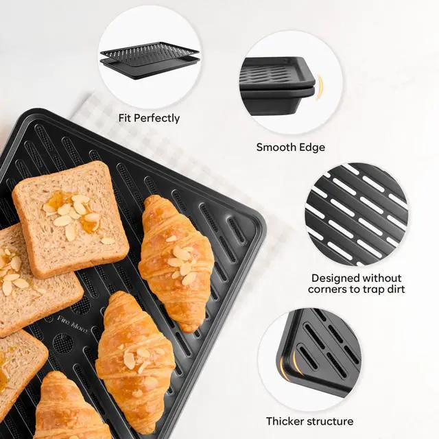 Alt view image 6 of 7 - 10-Piece Nonstick Baking Pan Set, 0.8MM Thick Stackable Bakeware Sets Including Cookie Sheets for Baking, Cooling Rack, Muffin Pan, Cake Pan, Pizza Pan, Loaf Pan