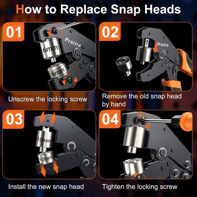 Alt view image 4 of 7 - 3-Size Grommet Tool Kit - 1/2" 1/4" 3/8" Hole Punch & Eyelet Setting Tool with 300Pcs Grommets | Handheld Eyelet Plier for Tarps, Tents, Canvas, Vinyl & Leather Crafting