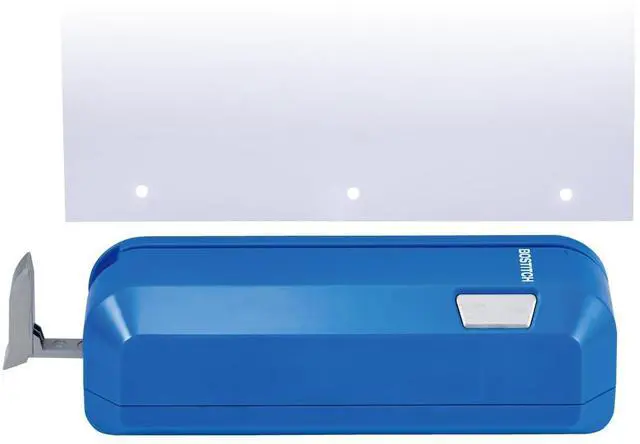 Main image of Office Electric 3-Hole Punch, Dual Paper Loading, Heavy Duty, Jam-Free 20 Sheet Capacity, AC Adapter or Battery Powered, Space Saving, Blue, (EHP20-BLUE)