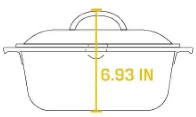 Alt view image 7 of 7 - 7-Quart Cast Iron Dutch Oven Made in USA, Pre-Seasoned, PFAS-Free & Non-Toxic, Heat-Treated, Induction Compatible, Self-Basting Lid, Durable Multi-Use Cooking Pot for Oven to Table