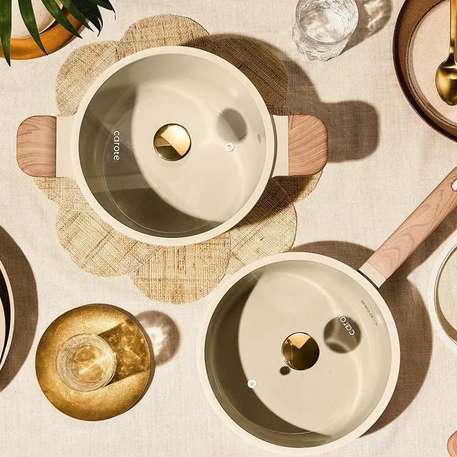 Alt view image 4 of 4 - 1.6Qt & 3.0Qt Sauce Pan Sets with Lid Ceramic Nonstick Pot Set Non Toxic Saucepan with Stay-cool Handle Small Kitchen Cooking Pots, Easy to Clean, Induction Comptable, PFOA FREE