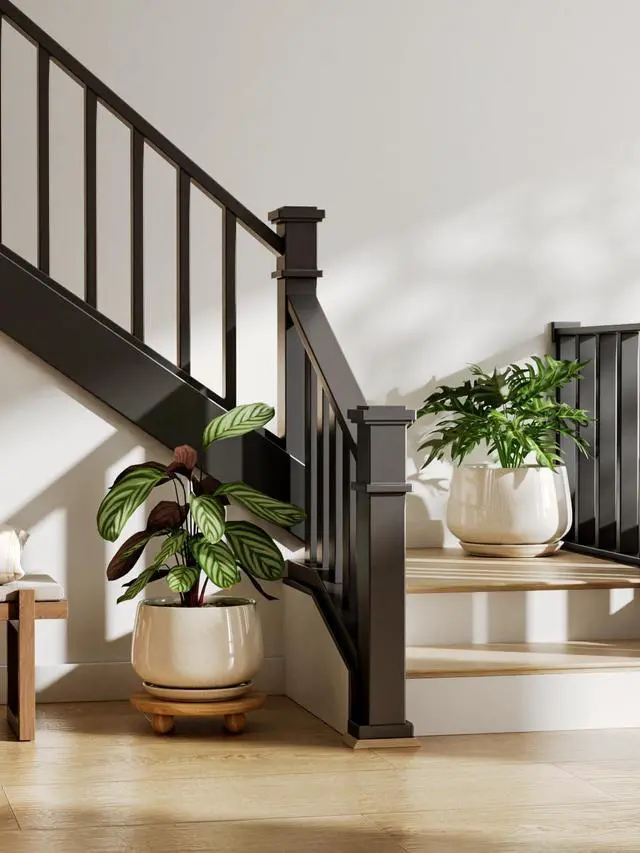 Alt view image 5 of 7 - Ceramic Planter, 10 Inch Plant Pot with Drainage Hole & Saucer Durable Indoor Planter for Modern Home Decor, Reactive Glaze Beige