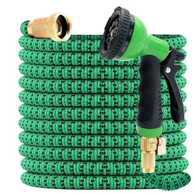 Alt view image 4 of 5 - XpandaHose 50ft Expandable Garden Hose Ultra-Strong 3750D, 4-Layer Latex Core, Brass 3/4" Connectors, 10-Pattern Nozzle & Storage Bag Lightweight, Kink-Reducing, Leak-Resistant