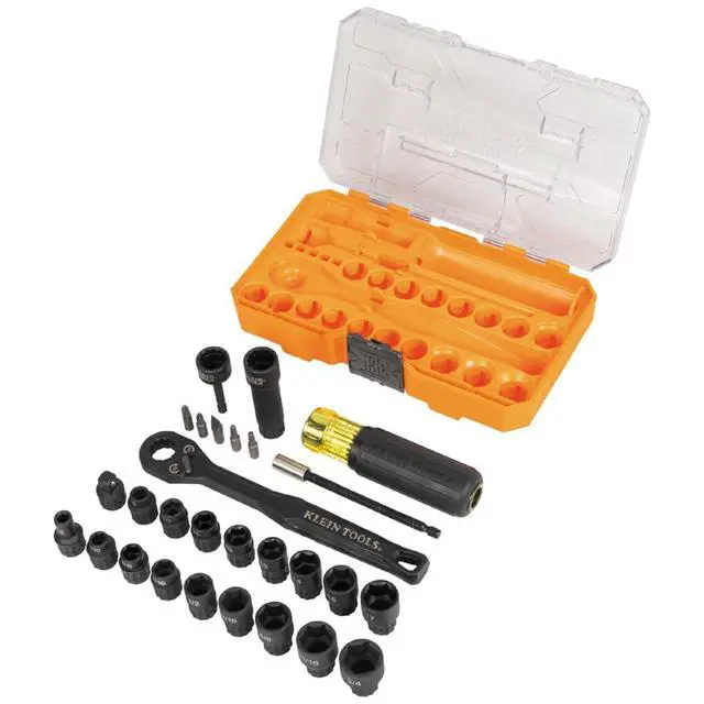 Alt view image 4 of 6 - 65400KNECT KNECT Essential Pass Through Impact Socket Set, SAE and Metric, 90-Tooth Ratchet, MODbox Case, 3/8-Inch Drive, 28-Piece