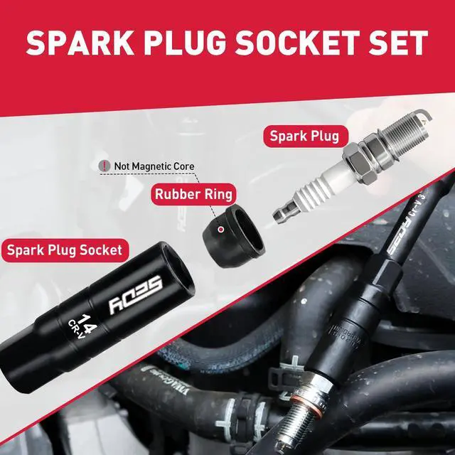 Alt view image 5 of 7 - 96-Piece 3/8" Drive Impact Socket Wrench and Bit Set, SAE 5/16-3/4 & Metric 8-22mm, Cr-V Standard & Deep Sockets, Power Bits, Ratchet Handle, Universal Joint, Bit Holder, Adapters, Spark Plug Socket