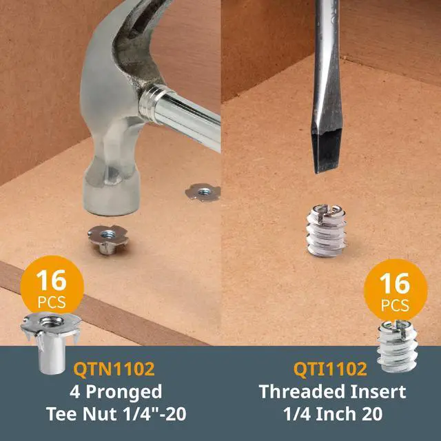 Alt view image 2 of 6 - 71127 128 Piece Set T Track Knob Kit w/ 5 Star Knob, 1/4-20 Threaded bolts and Washers, T Track Accessories for Woodworking Jigs and Fixtures