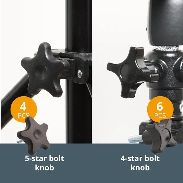 Alt view image 6 of 6 - 71127 128 Piece Set T Track Knob Kit w/ 5 Star Knob, 1/4-20 Threaded bolts and Washers, T Track Accessories for Woodworking Jigs and Fixtures