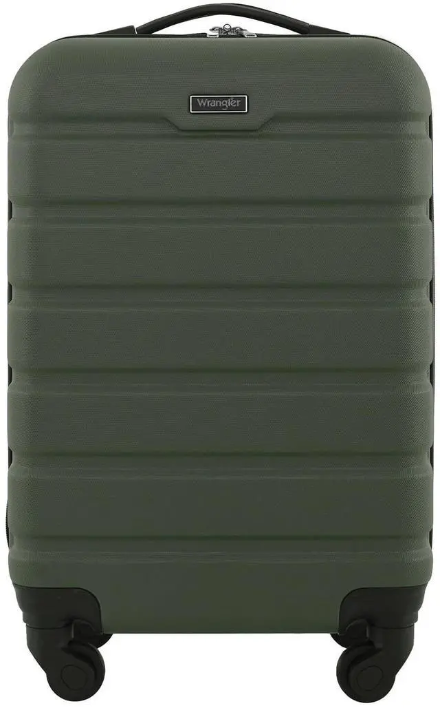 Main image of Wrangler 22" Hardside Spinner Carry-On Luggage, Olive