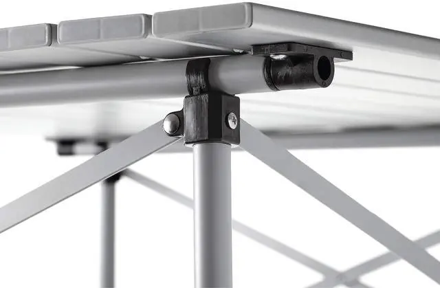 Alt view image 3 of 5 - Outdoor Folding Table, Sturdy Aluminum Camping Table with Snap-Together Design, Seats 4 & Carry Bag Included, Great for Camping, Tailgating, Grilling, Hunting, Outdoor Dining & More