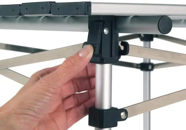 Alt view image 4 of 5 - Outdoor Folding Table, Sturdy Aluminum Camping Table with Snap-Together Design, Seats 4 & Carry Bag Included, Great for Camping, Tailgating, Grilling, Hunting, Outdoor Dining & More