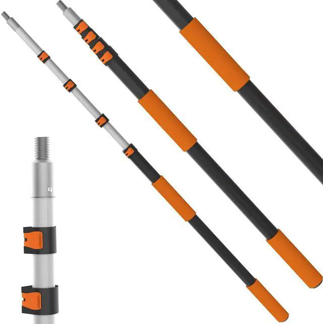 Main image of 26ft Reach, 5 to 20ft Telescoping Pole, Paint Roller Extension Pole, Multi-Purpose Extendable Pole, Lightweight Sturdy Aluminum Telescopic Pole, Easy Flip-Tab Lock Paint Extension Pole