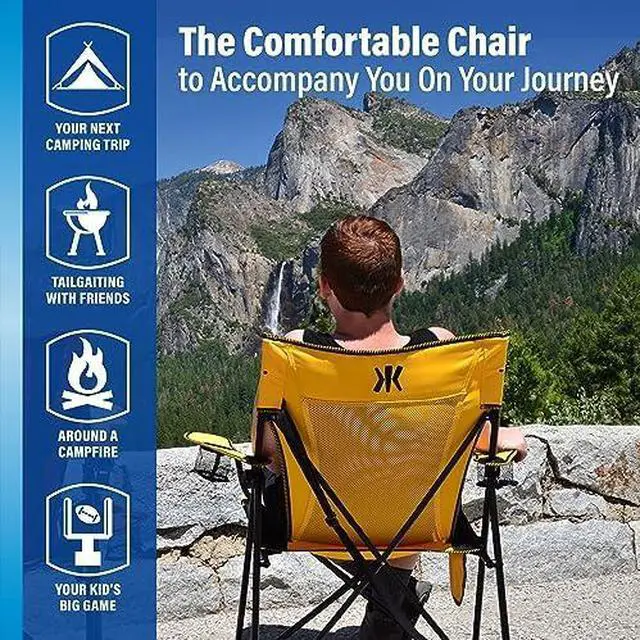 Alt view image 7 of 7 - Dual Lock Portable Camping Chairs - Enjoy the Outdoors with a Versatile Folding Chair for Sports, Lawn - Dual Lock Feature Locks Position Hanami Pink