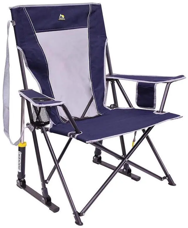 Main image of GCI Outdoor Comfort Pro Rocker Collapsible Rocking Chair & Outdoor Camping Chair, Indigo Blue