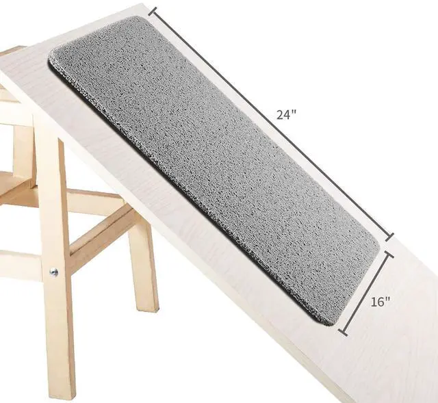 Alt view image 3 of 7 - Asvin Soft Textured Bath, Shower, Tub Mat, 24x16 Inch Rectangular, Phthalate Free, Non Slip Comfort Bathtub Mats with Drain, PVC Loofah Bathroom Mat for Wet Areas, Quick Drying, Grey