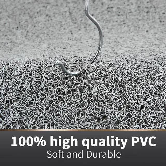 Alt view image 6 of 7 - Asvin Soft Textured Bath, Shower, Tub Mat, 24x16 Inch Rectangular, Phthalate Free, Non Slip Comfort Bathtub Mats with Drain, PVC Loofah Bathroom Mat for Wet Areas, Quick Drying, Grey