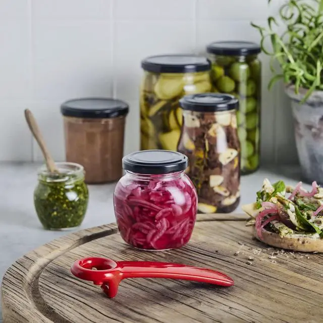 Alt view image 4 of 4 - Brix JarKey Original Easy Jar Key Opener, 2-Pack, Red