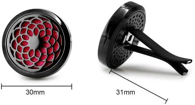 Alt view image 5 of 7 - RoyAroma Car Air Freshener Vent Clip - 2PCS 30mm Black Car Essential Oil Diffuser Vent Clips for Home Office Room with 12 Felt Pads Mother's Day, Birthday Gift for Women & Men