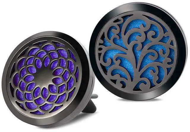 Alt view image 6 of 7 - RoyAroma Car Air Freshener Vent Clip - 2PCS 30mm Black Car Essential Oil Diffuser Vent Clips for Home Office Room with 12 Felt Pads Mother's Day, Birthday Gift for Women & Men