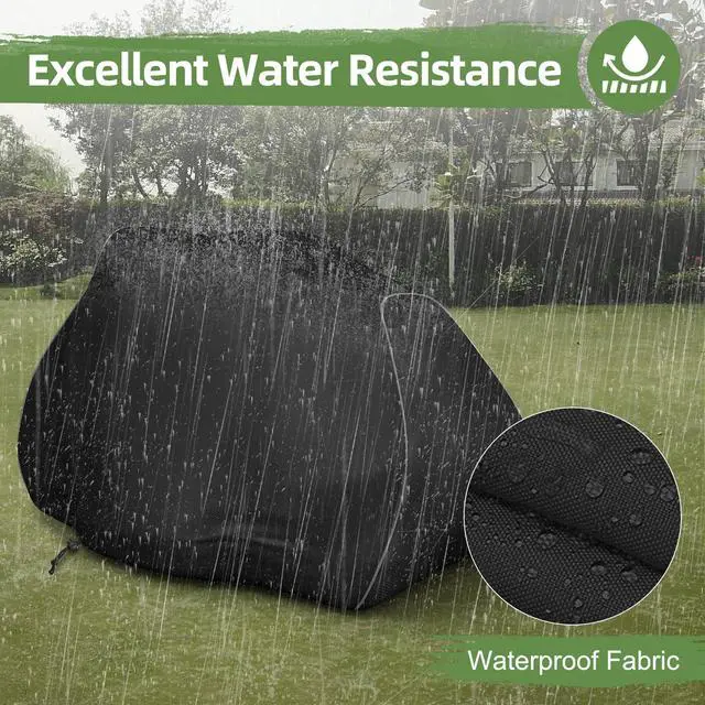 Alt view image 3 of 7 - Zenicham Riding Lawn Mower Cover, 600D UV & Dust & Water Resistant Lawn Tractor Cover, Durable Outdoor Universal Riding Lawnmower Cover with Reflective Strip(72"L x 54"W x 46"H/Black)