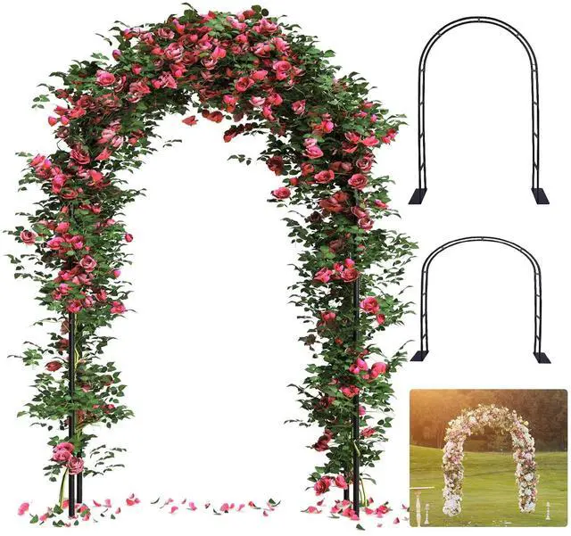 Main image of Thickened Tube Garden Arch Trellis, 4.6 * 7.8 or 6.4 * 7.5Ft, Metal Archway Arbor Stable Outdoor Garden Trellis for Climbing Plants, Party Wedding Arch Decoration