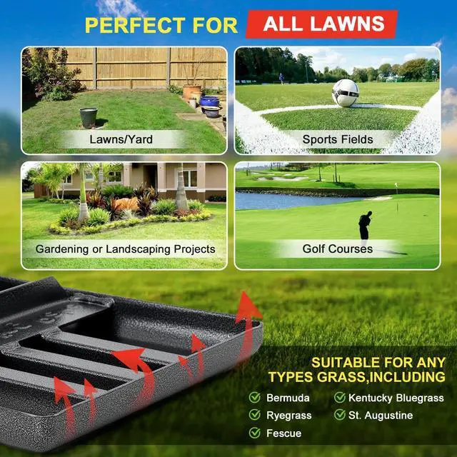 Alt view image 3 of 7 - Large Lawn Leveling Rake - Heavy Duty 30"x10" Stainless Steel Leveler Plate,Reinforced Welds,28-72" Adjustable, Anti Flipping Smooth Edge,for Soil, Dirt,Ground,Golf,Yard Top Dressing,Landscaping
