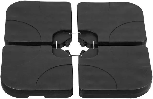 Main image of HealSmart 176lb Capacity Heavy-Duty Cantilever Offset Patio Umbrella Base Square Stand - Fill with Sand or Water