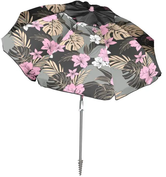 Main image of ROXY Beach Umbrella with UV 50+ Sun Protection Adjustable Tilt, Windproof Design, Lightweight Portable Umbrella with Carry Bag Perfect for Beach, Patio, or Outdoor Use