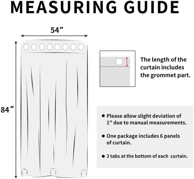 Alt view image 6 of 7 - Easy-Going Outdoor Curtains Waterproof Windproof Weatherproof Curtain for Patio, Cabana, Porch, Pergola and Gazebo, Grommet Top and Tab Bottom Drape, 6panels, 54x84 inch, White