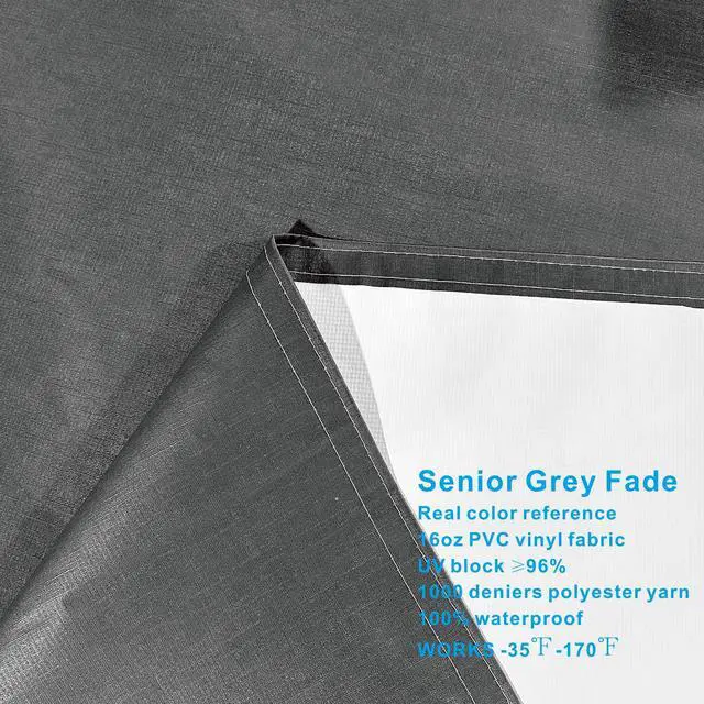 Alt view image 6 of 7 - Dulepax RV Awning Fabric Replacement(15'2" Fabric) Heavy Duty 16 oz Vinyl Fabric Awning for Camper, Universal Camper Awning Replacement for All Trailer Awning Brands Grey