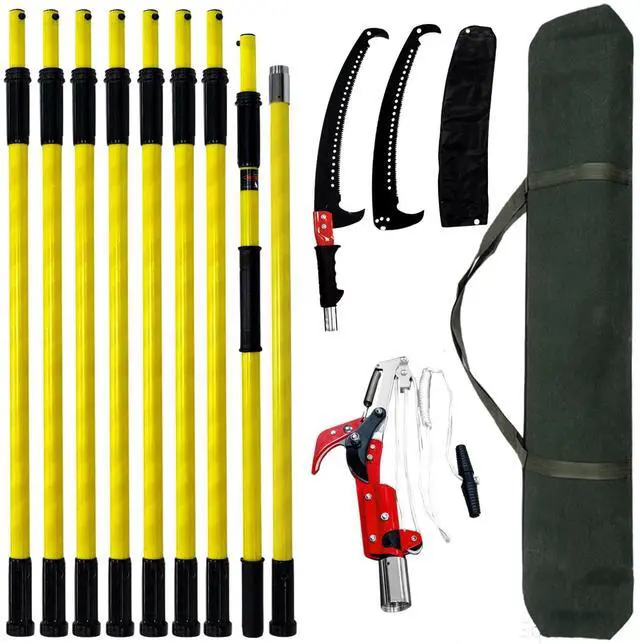 Main image of Pole Saws for Tree Trimming, 7.3-30FT Tree Saw with Adjustable Length, Tree Trimmers Long Handle Pruner for Pruning Palms and Branches, Manual Pole Saw with Sharp Steel Blade and Scissors