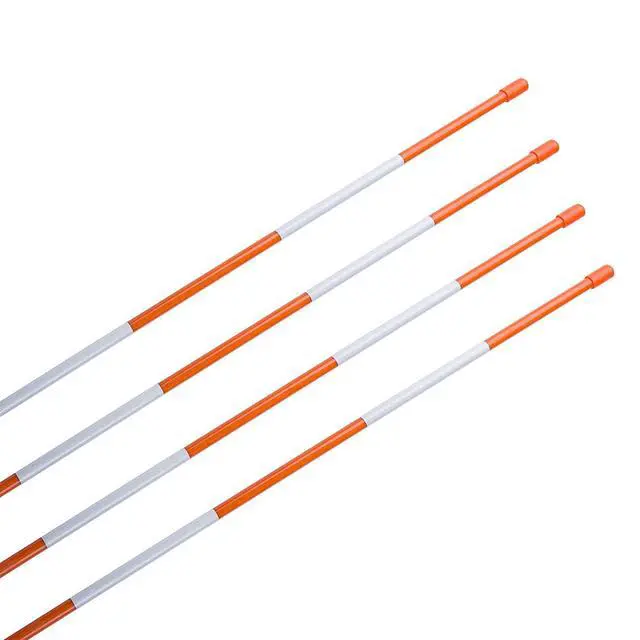 Alt view image 3 of 7 - Sunnyglade 100PCS 48 Inch Driveway Marker 5/16 Inch Dia Reflective Driveway Poles Fiberglass Snow Stakes with Reflective Tape for Easy Visibility at Night